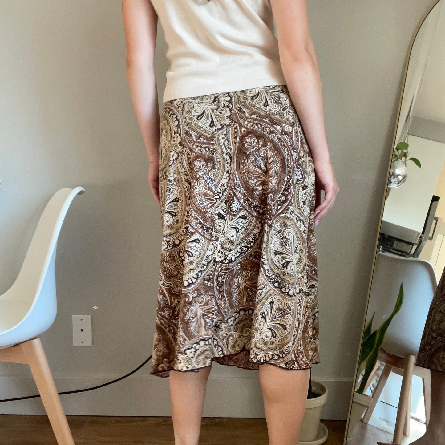 Vintage JKLA California 1990’s Paisley Midi Skirt