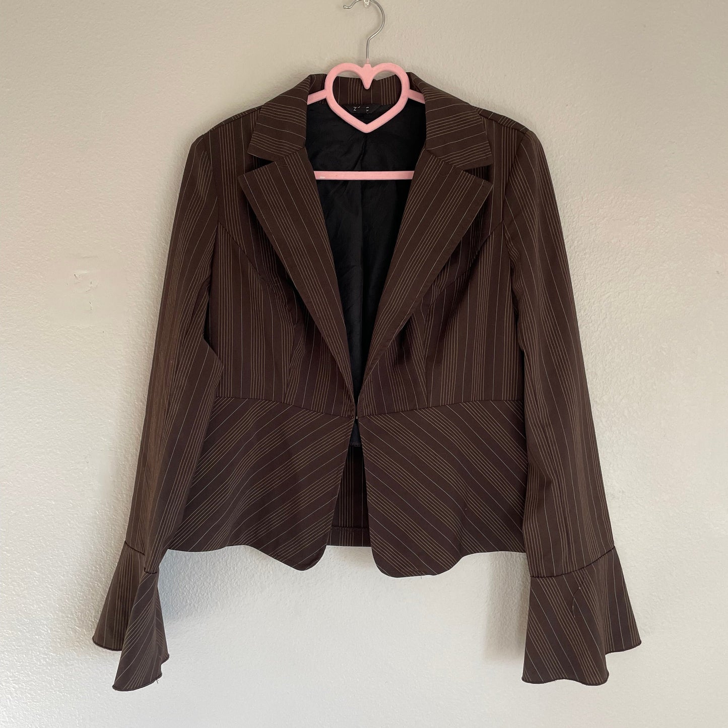 Vintage Brown Stripe Blazer