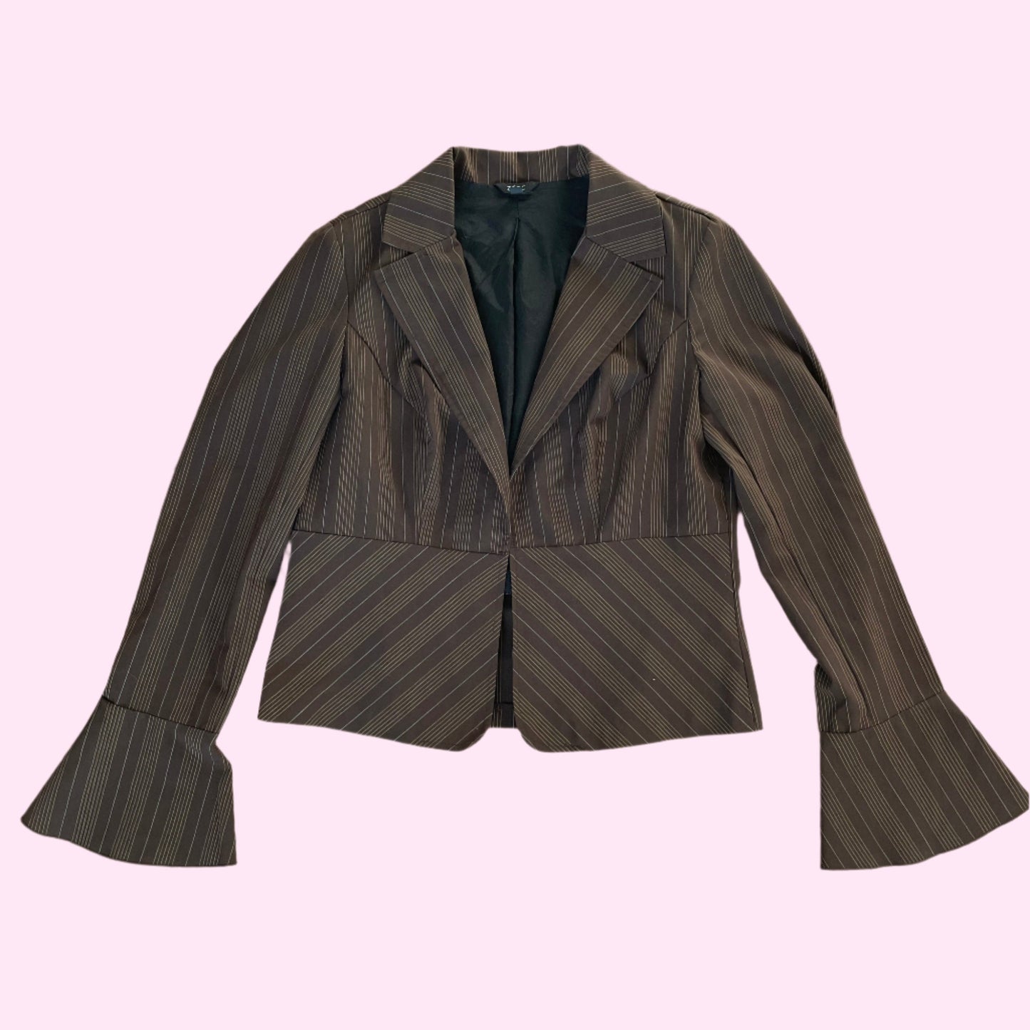 Vintage Brown Stripe Blazer