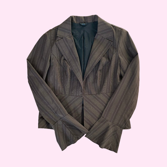 Vintage Brown Stripe Blazer