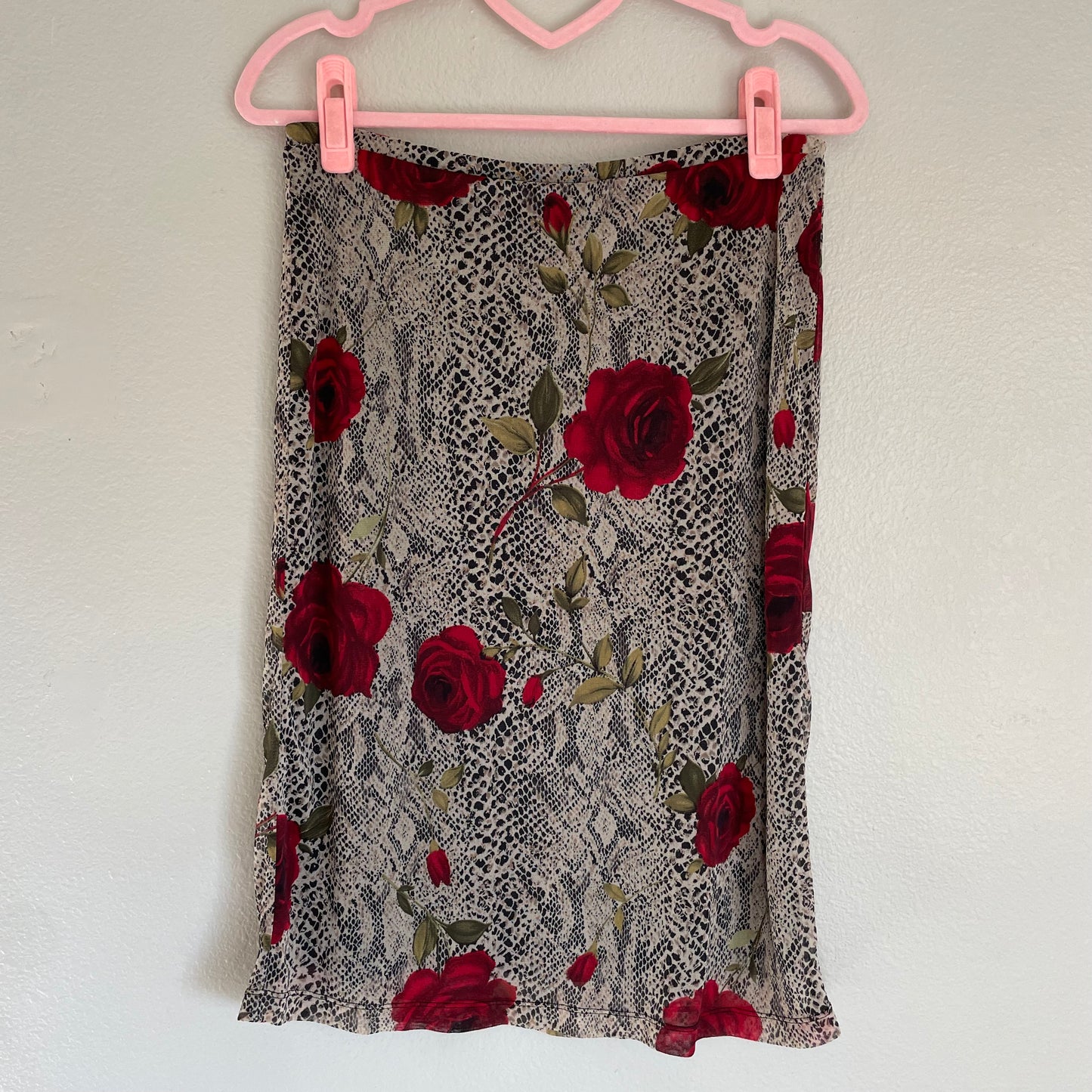 Vintage Express Printed Midi Skirt