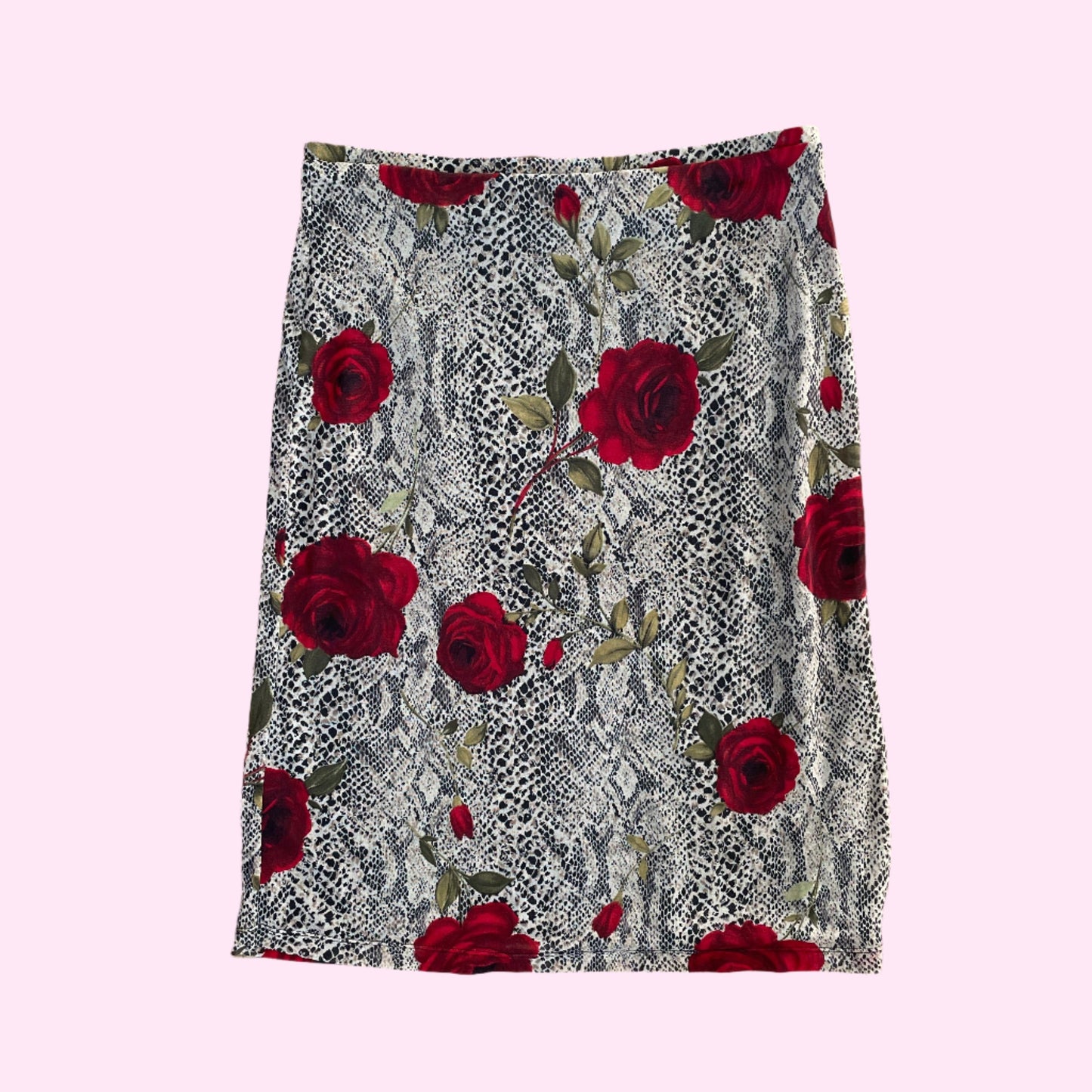 Vintage Express Printed Midi Skirt