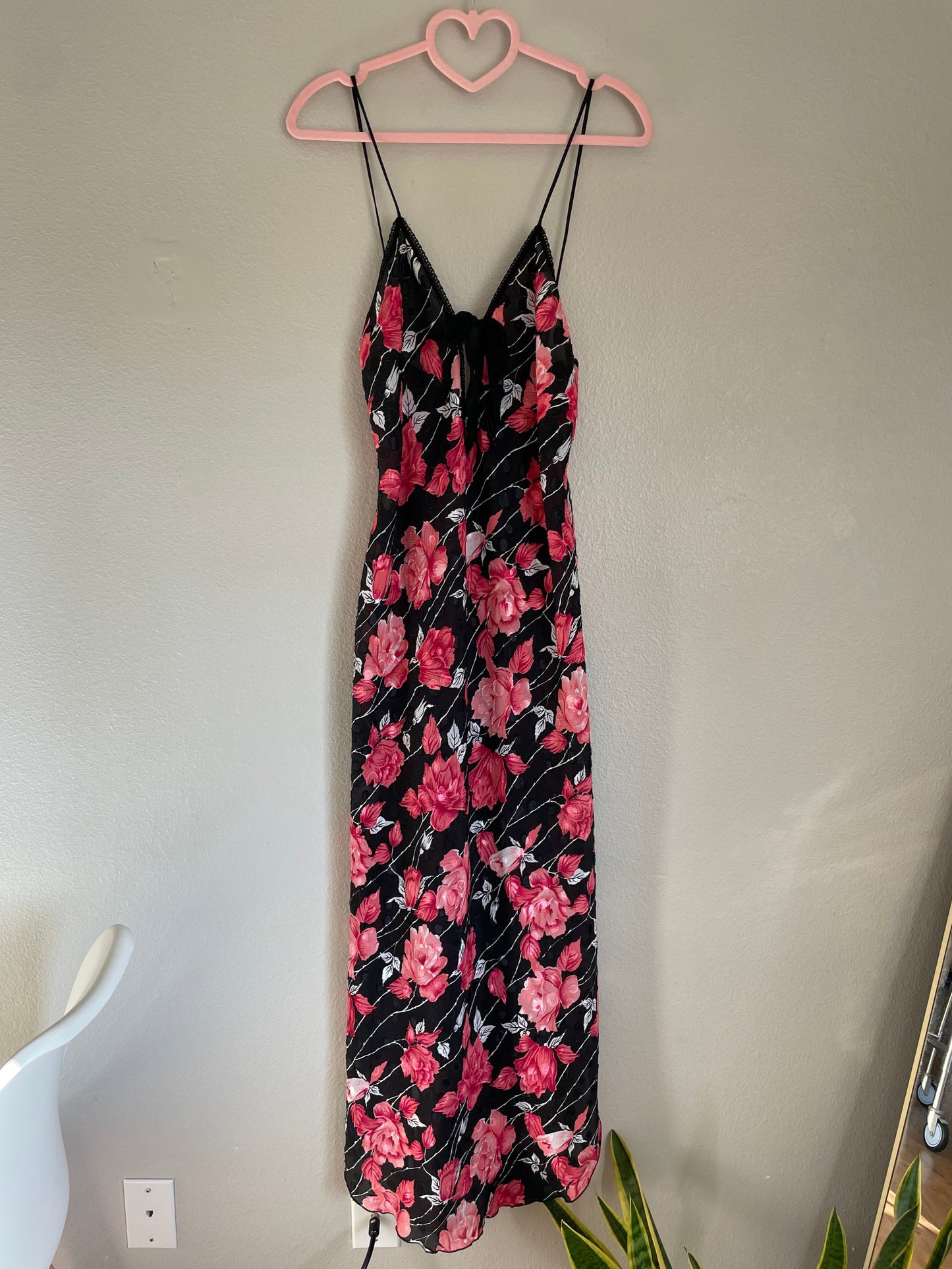 Vintage Floral Maxi Slip Dress