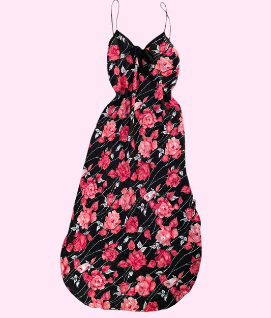 Vintage Floral Maxi Slip Dress