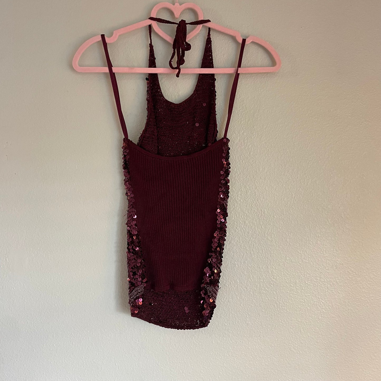 Vintage Sequin Knit Halter Top